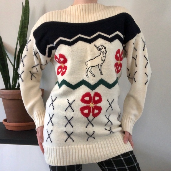 M VTG fair isle pullover knit sweater - Picture 5 of 8